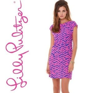 Lilly Pulitzer Robyn Dress Pop Pink I Got Lucky